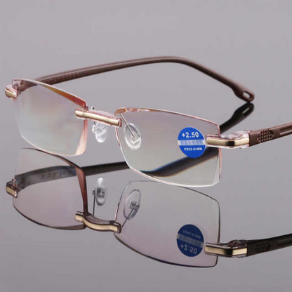 Rimless Colored Daily Use Reading Glasses - Buy One Get One Free