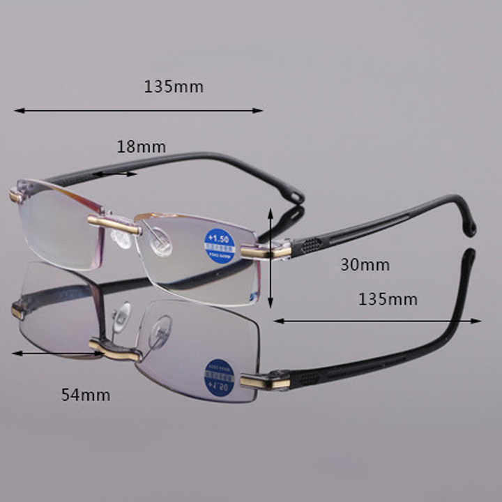 Rimless Colored Daily Use Reading Glasses - Buy One Get One Free